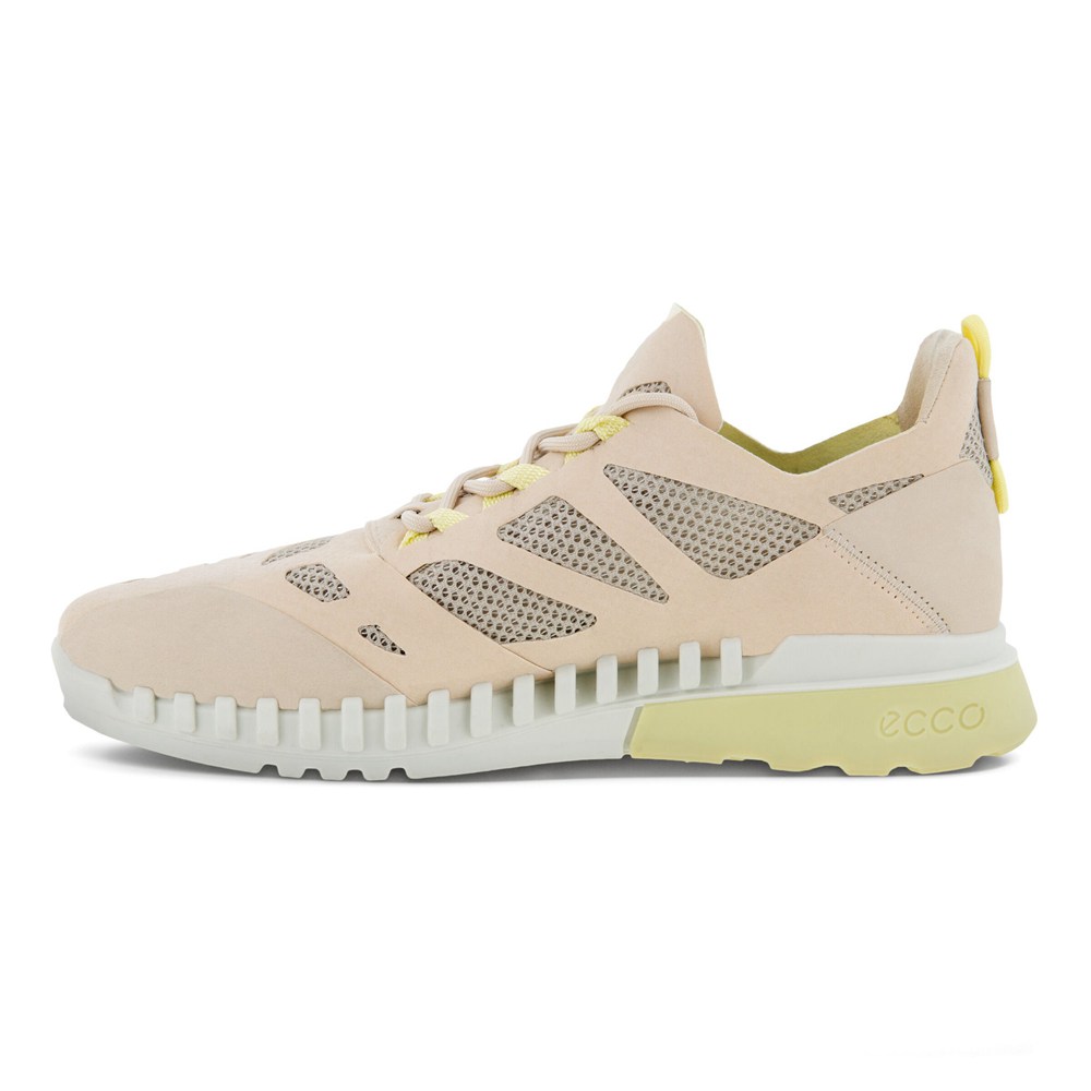 ECCO Womens Sneakers Beige - Zipflex Low Tex - KSL-360178